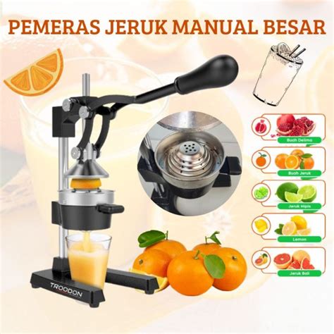 Alat Pemeras Jeruk Manual Press Buah Pembuat Jus Besi Stainless