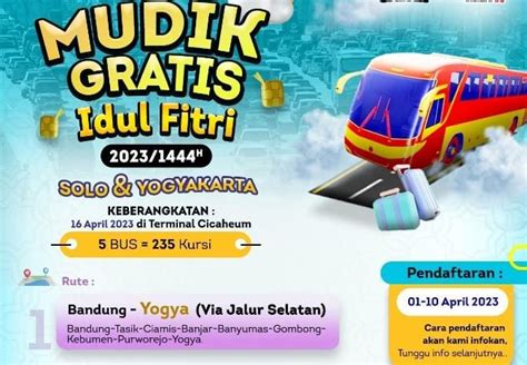 HORE Dishub Jabar Sediakan Mudik Gratis Dengan Bus Tujuan Solo Dan