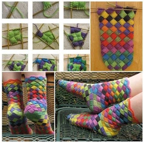 Entrelac Socks Tutorial Free Pattern Easy Video Tutorial Entrelac