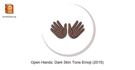 👐🏿 Open Hands Dark Skin Tone Emoji 📕 Emojiguide