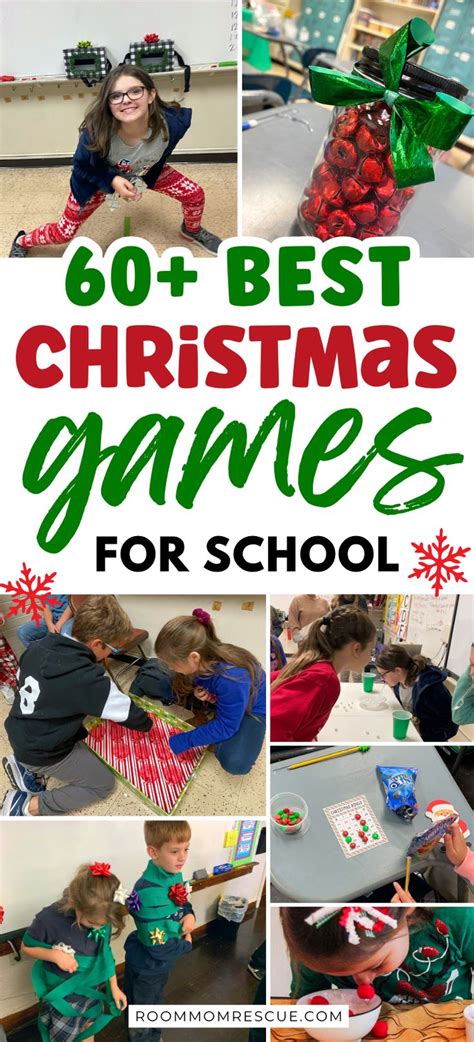 Christmas Games For Kids To Play In The Classroom With Text Overlay