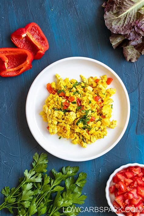 Vegan Tofu Scramble 15 Minute Keto And Low Carb Recipe