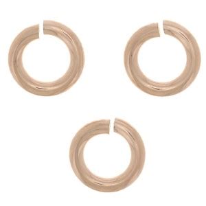 Anneaux ouverts 4x0 8 mm en Rose Gold filled or laminé x10 Perles Co