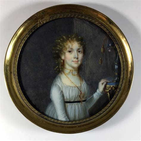 French Miniature Portrait On Ivory Circa 1800 Galerie Jaegy Theoleyre