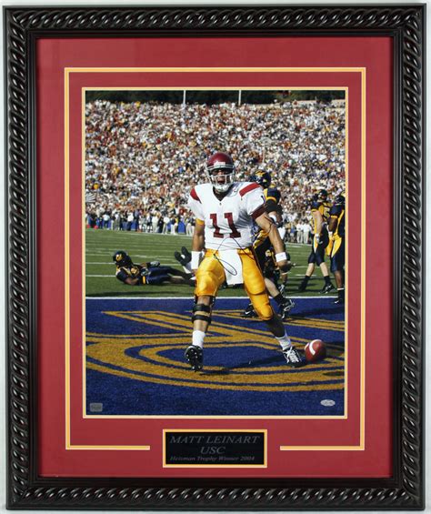 Lot Detail Matt Leinart Signed 16 X 20 Color Photo In Custom Framed