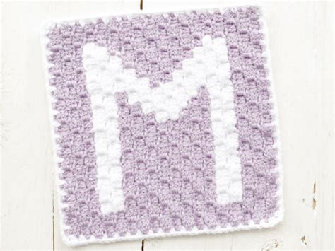 Letter M Graph | Free Crochet Pattern | Alphabet Crochet Baby Blanket