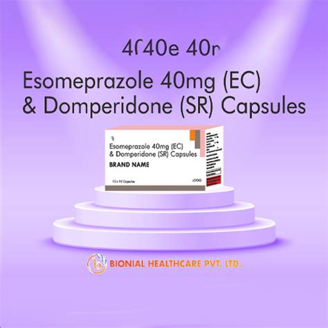 Esomeprazole Mg Ec Domperidone Mg Sr Ip Capsules Bionial Healt