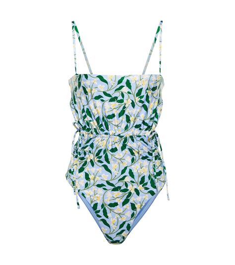 Agua By Agua Bendita Azul Floral Swimsuit Agua By Agua Bendita