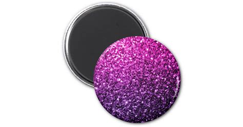 Purple Pink Ombre Faux Glitter Sparkles Magnet Zazzle