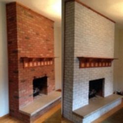 Renew This Brick Fireplace With A Whitewashing Paint Technique Take