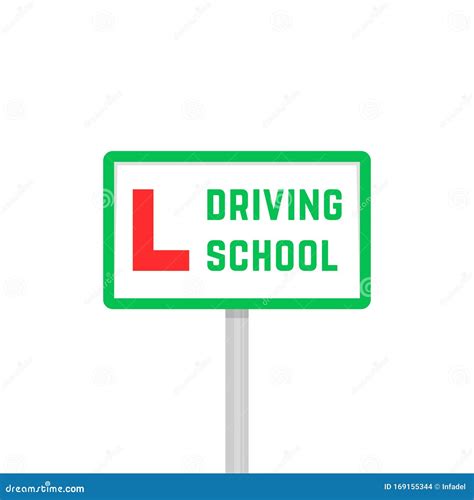 Driving School Like Learner Driver Plate Vector Illustration