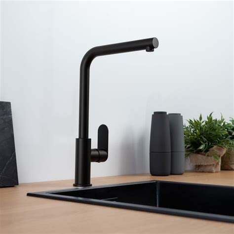 Fortis Lica Kitchen Mixer Tap Swivel Spout Matt Black 1857201MB REUTER