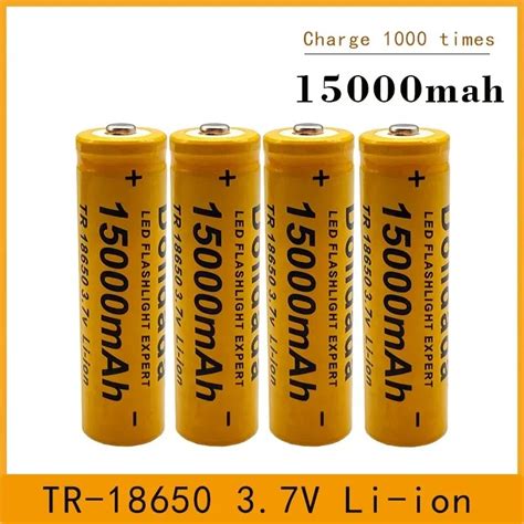 Bateria De I Es De L Tio Recarreg Vel 15000 MAh 3 7 V 18650 Lanterna