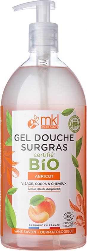 MKL Green Nature Biologische Abrikoos Supervette Douchegel 1 L Bol