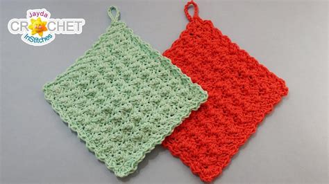 Easy Crochet Dishcloth Pattern Youtube Victoria Milos Coloring Pages
