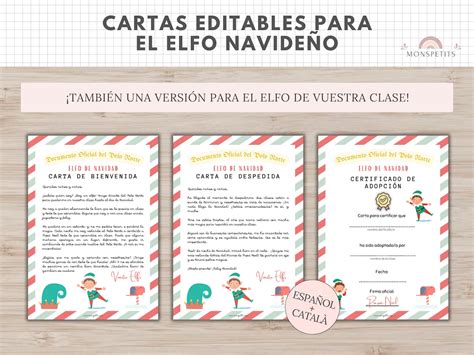 Cartas Editables Canva Elfo Navidad Carta Bienvenida Despedida