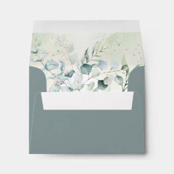 Eucalyptus Greenery Self Addressed Wedding Rsvp Envelope Zazzle