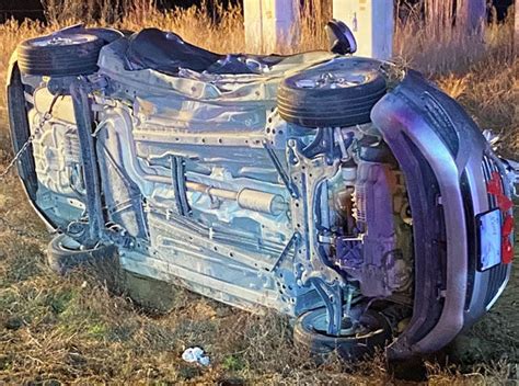 Car flipped on its side in two-vehicle crash - Sandhills Sentinel