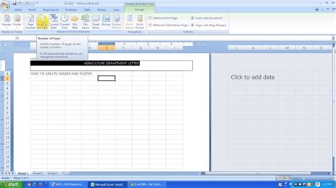 Header And Footer Microsoft Excel Tutorial Formulas Writing Youtube