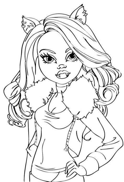 Monster High Girls Coloring Pages Clip Art Library