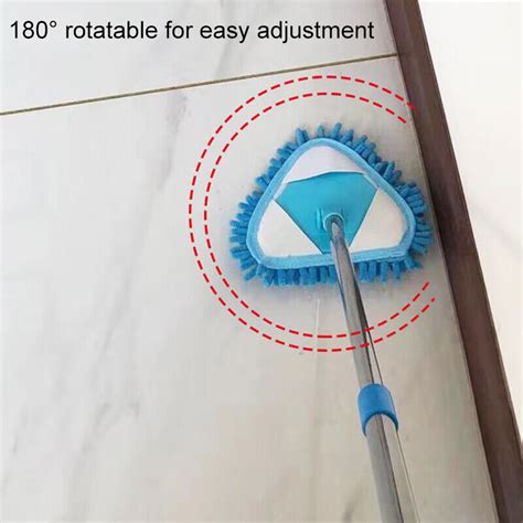 Adjustable Triangle Cleaning Mop Bathroom Chenille Mop Head Microfiber