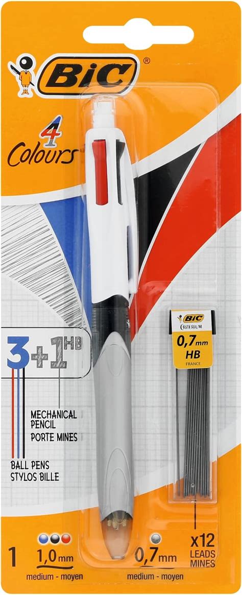 Bic Colores Bol Grafo De Punta Media Mm Multifunci N Hb Con