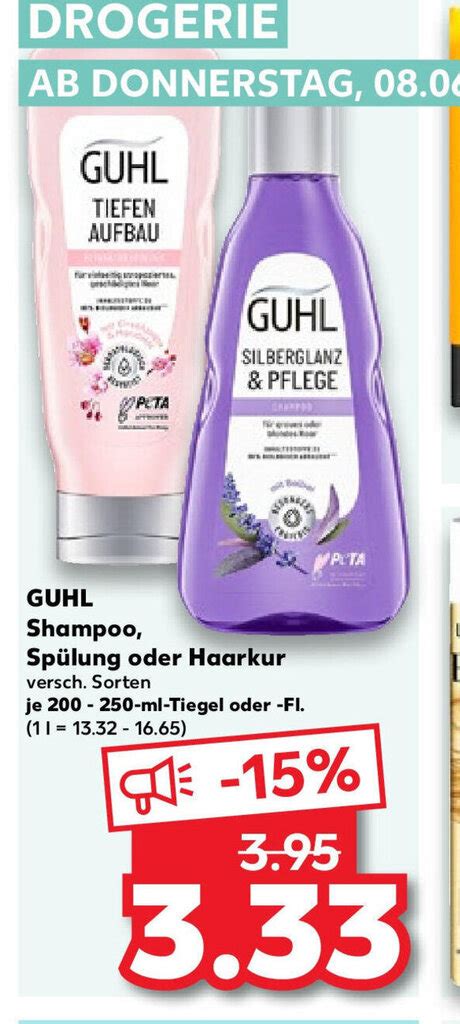 Guhl Shampoo Sp Lung Oder Haarkur Versch Sorten Je Ml Tiegel