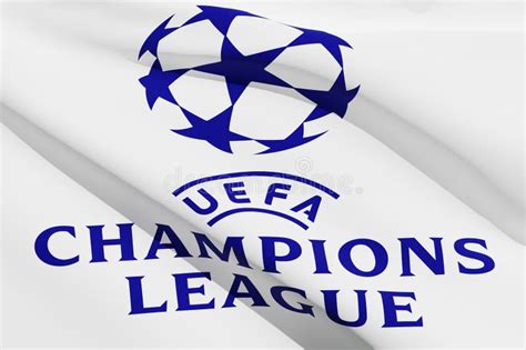 Flag With Uefa Champions League Logo Editorial Photo Image Of Flag