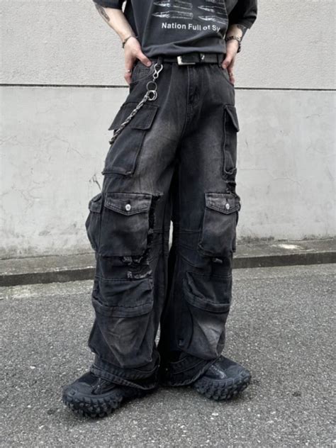 大阪店WEB限定受注制Chikashitsu utility cargo denim pants OUR BRAND