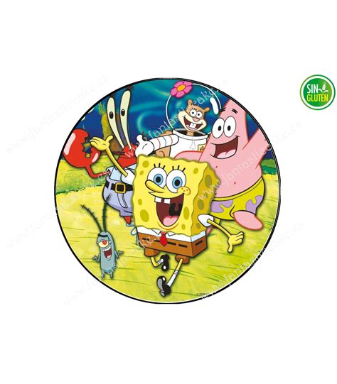 Oblea Para Tarta Bob Esponja Redonda N Fantastic Cake