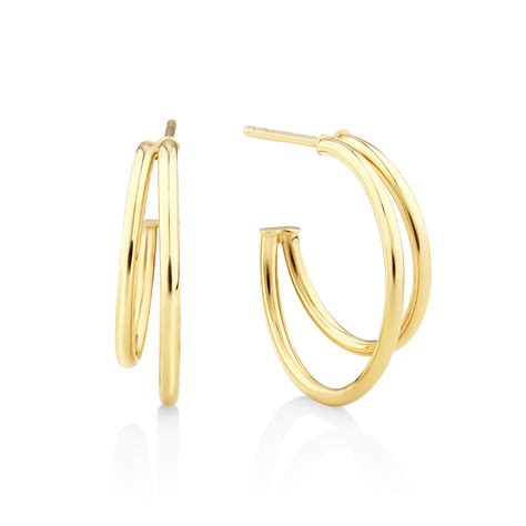 Half Hoop Earrings In 10kt Yellow Gold