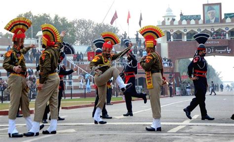 Amritsar Beating Retreat Ceremony At The Attari Wagah Border