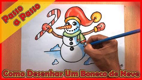 Como Desenhar Um Boneco De Neve Passo A Passo Desenho Especial De