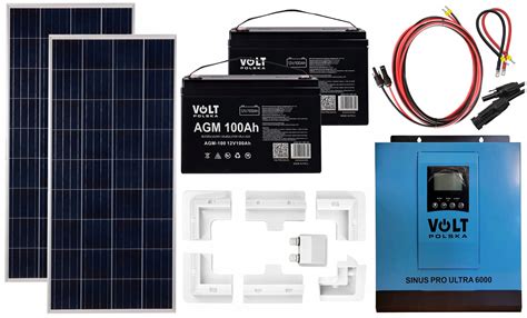 ZESTAW FOTOWOLTAICZNY DZIAŁKA BALKON KAMPER 6000W AKU 100AH PANELE OFF