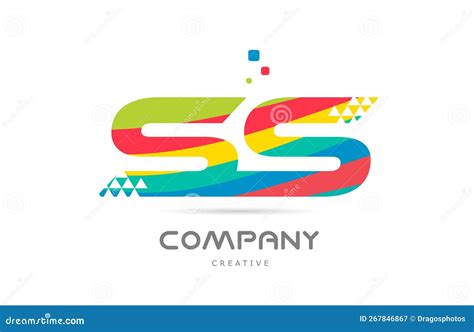 St Combination Colorful Alphabet Letter Logo Icon Design Colored