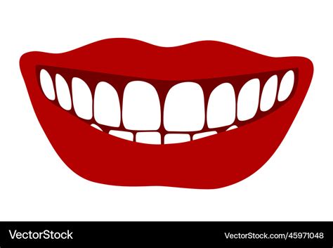 Smiling Lips Royalty Free Vector Image Vectorstock