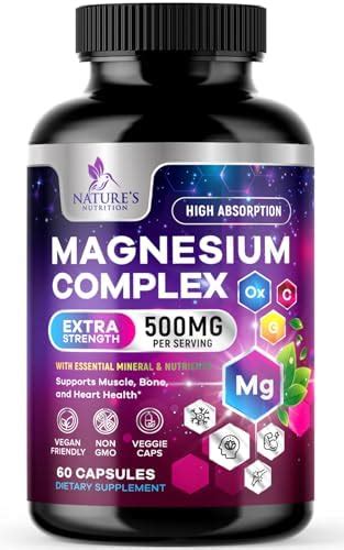 Amazon Suplemento Complejo De Magnesio De 500 Mg Suplemento De