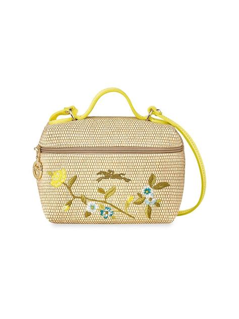 Longchamp Woven Canvas Vanity Crossbody In Metallic Lyst