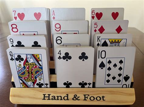 Hand And Foot Card Set Card Trolley On Wheels Bookcanasta Holders