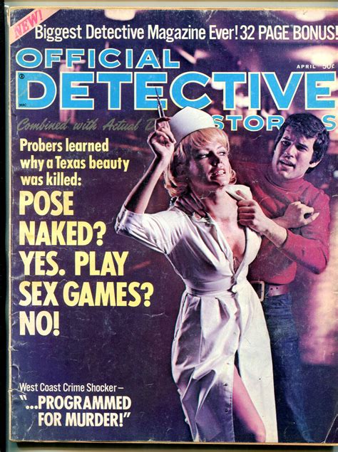 Official Detective Magazine April 1972 Nurse Cover True Crime Vg