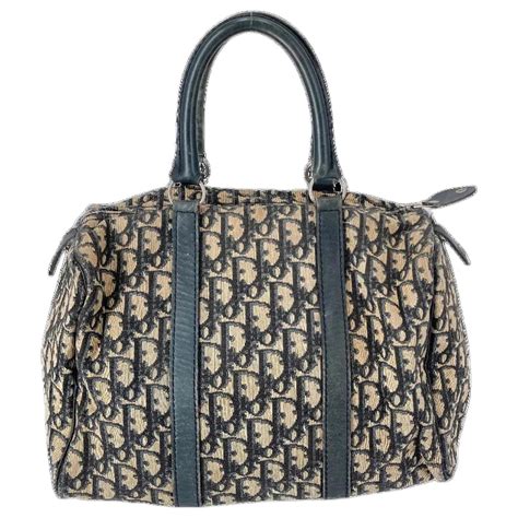 Sac Bowling Dior En Toile Bleue Ref Joli Closet