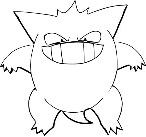 Coloriage Pokémon Ectoplasma 3 télécharger et imprimer gratuit sur