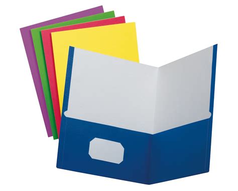 Oxford School Grade Two Pocket Portfolio Assorted Colors Pack