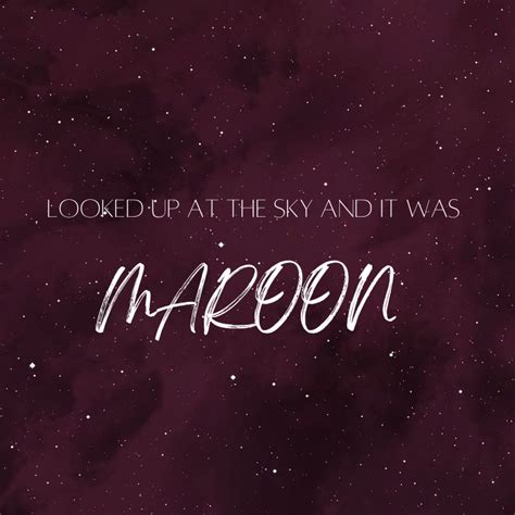 maroon lyrics