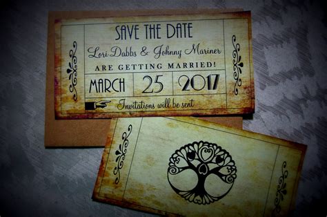 Vintage Ticket Wedding Invitations Printable DIY JPEG PDF | Etsy