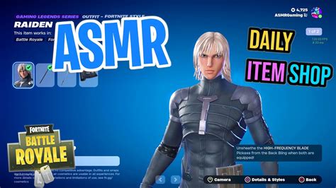 Asmr Fortnite Raiden Skin Metal Gear Solid Is Back Daily Item Shop 🎮🎧