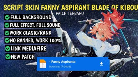 Script Skin Fanny Aspirant Blade Of Kibou No Password Full Effect