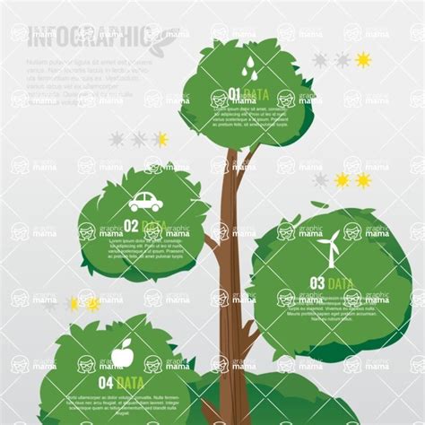 Flat Tree Vector Ecology Infographic Template Infographic Template