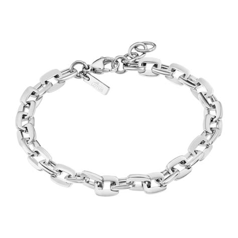 Bracciale Catena Quadra Acciaio Ls Acciaio Lotus Style Ls