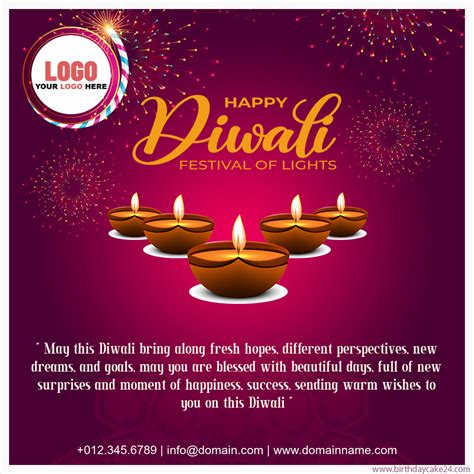 Corporate Diwali Wishes for Business With Fireworks